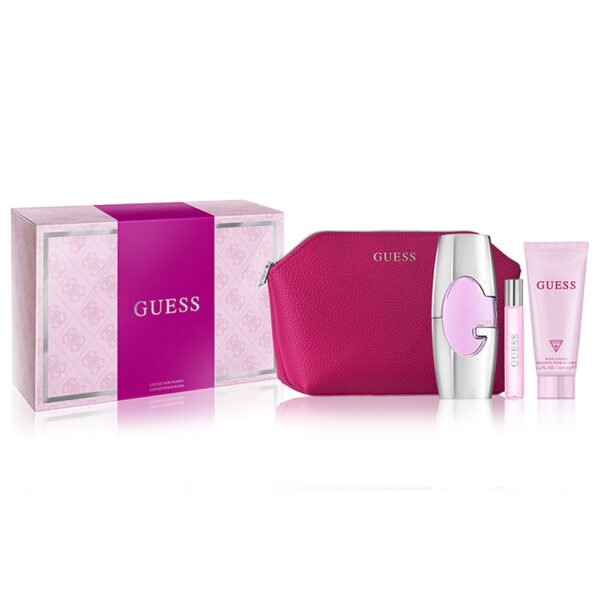 Guess Pink Women Set Edp 75ml + Edp 15ml + Bl 100ml + Pouch (2023)